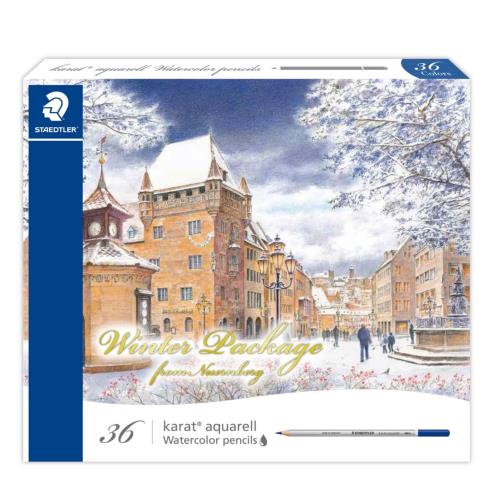 ステッドラー(STAEDTLER) 色鉛筆 カラトアクェレル ウィンターパッケージ 水彩 36色 125 M36W21