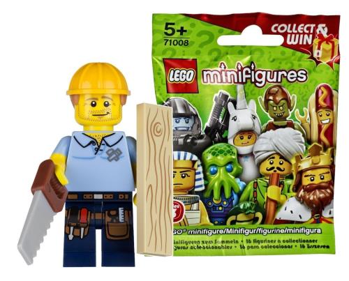レゴ（LEGO） ミニフィギュア シリーズ13 大工 未開封品｜LEGO Minifigures Series14 Carpenter 71008-9