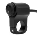 バイク スイッチ 防水 ハンドルスイッチ ライトスイッチ バイク用スイッチ 自転車用スイッチ 取り付け簡単 12V 22mmハンドルバーオートバイク用