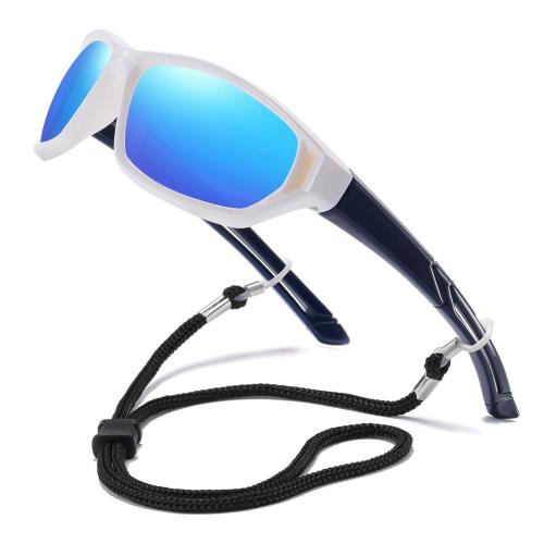 [DUCO] キッズサングラス 子供サングラス スポーツ 偏光サングラス 超軽量フレーム UV紫外線カット 野球 ランニング サイクリング用 5-12歳 K029