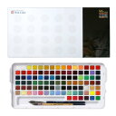サクラクレパス 絵の具 固形水彩 プチカラー 96色 筆2本入り NCW-96