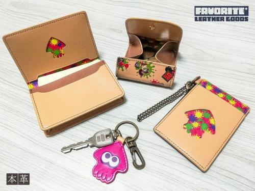 [Sanei Boeki] 名刺入れ FAVORITE+ Leather Goods Splatoon2 本革名刺入れ