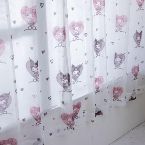 サンリオ(SANRIO) クロミ マイメロディ 真夜中のメロクロ UVカット 外から見えにくい レースカーテン 幅100×198cm丈 2枚セット サンリオ S...