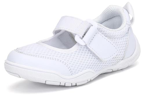 [Mishansha] 子供 上履き マジックテープ 幼稚園 保育園 学校 うわばき スクールシューズ 男の子 女の子 （15.0cm,ホワイト）