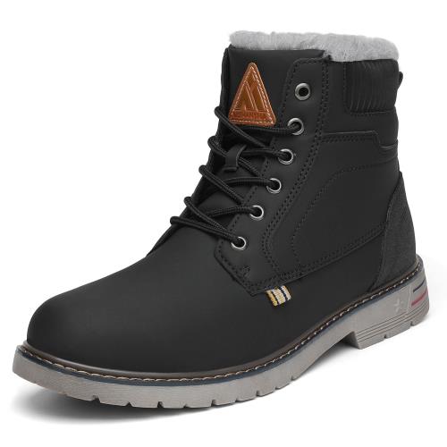 [Mishansha] ハイカット 裏起毛 防寒 防水 防滑 スノーブーツ 男女兼用 釣り 登山 キャンプ 冬 靴 スノーシューズ 23.0 cm,ブラック