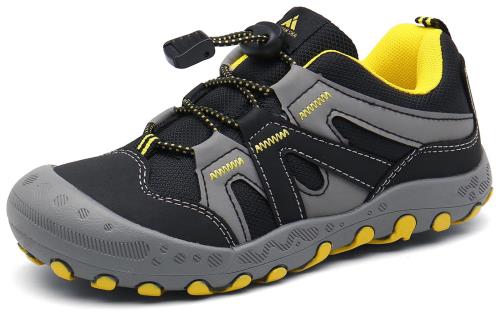 [Mishansha] スニーカー キッズ トレッキングシューズ つま先ガード キャンプ 遠足 ハイキング 子供 シューズ 男の子 女の子 登山靴 20.5 cm,ブラック