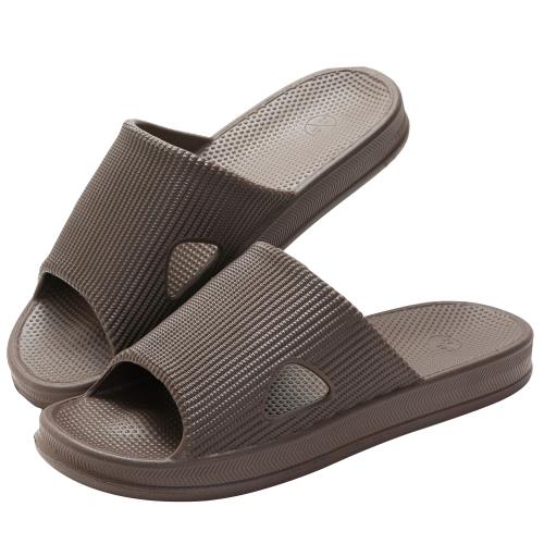 [KOCOTA] 抗菌防臭素材 スリッパ サンダル 超軽量 滑り止め 男女兼用 ブラウン L