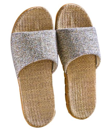 [Euyqs] レディース メンズ ルームシューズ 夏春 スリッパ 室内履きホームシューズ (グレー, measurement_22_point_5_centimeters)