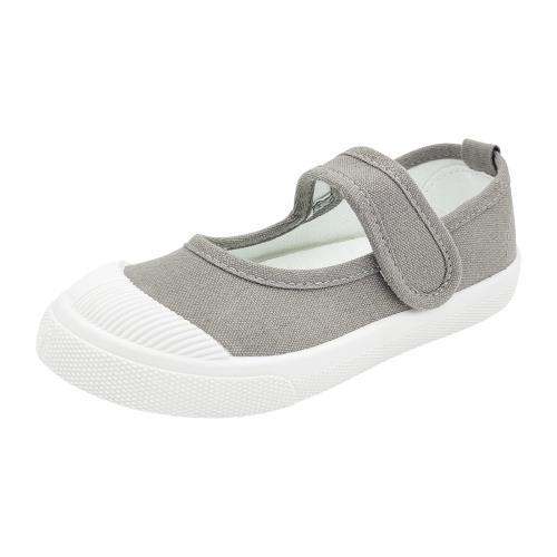 [HAPLUE] 上履き 子供 男の子 女の子 キッズ 通学履 子供靴 うわばき 幼稚園 保育園 学校 14.0~21.0cm(19.0cm, グレー)