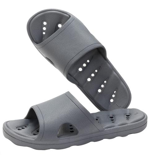 [KOCOTA] 縮まない ベランダ サンダル 穴あきソール 水切れスリッパ 男女兼用 ダークグレー S