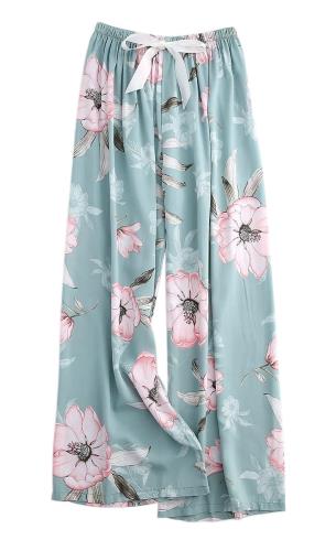 [Euyqs] ルームパンツ 広い脚 レーヨン 涼しい快適な 体型カバー リラックス ルームパンツ (M, #27)