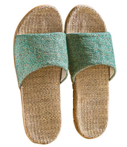 [Euyqs] レディース メンズ ルームシューズ 夏春 スリッパ 室内履きホームシューズ (グリーン, measurement_24_point_5_centimeters)