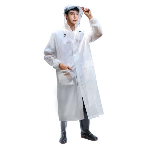 [Jerise] 透明レインバイザー付き レインコート 大きいサイズ 男女兼用 リュック対応 超撥水 レインウェア バイク 自転車 雨具 レインポンチョ ロング 防水 防風 メンズ レディース 雨合羽 かっぱ 梅雨対策 豪雨対応 軽量 通勤通学 収納袋付き (ホワイト, M)