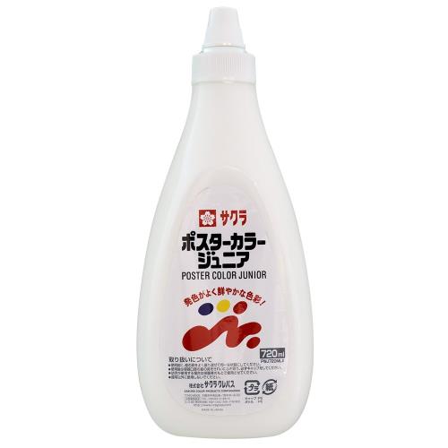 サクラクレパス 絵の具 ポスターカラージュニア 720ml 白 PWJ720ML#50