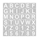 YFFSFDC ステンシルシート (10×10cm)角文字レターアルファベット数字製図看板の作成 描画テンプレート大文字A-Zと0-9 DIY絵画塗装道具繰り返...