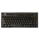 YUNZII X75 ホットスワップメカニカルキーボード 透明なキーキャップ ガスケット装着75キーボード RGBバックライト付き ゲーミングキーボード Windows/Mac対応(Kailh ジェリーフィッシュ軸、有線韓国語ブラック)