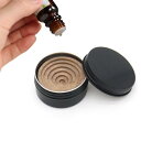 DFsucces アロマストーン アロマディッシュ 木製 アロマディッシュ 黒胡桃 天然木 アロマウッド 安眠 瞑想 ポータブル 置き型消臭 車載 デスク 寝室 トイレ用 1個セット ケース付き (渦巻き形)