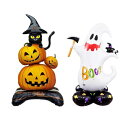 DFsucces ハロウィン バルーン 2個 ハロウィン 装飾 風船 かぼちゃ ゴースト 置物 屋内 屋外 庭 ホームデコレーション用小物 パーティー 装飾