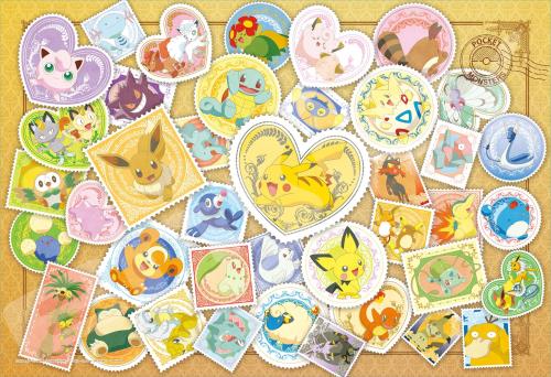 エンスカイ(ENSKY) ポケットモンスター Postage Stamp Art 26×38cm ジグソーパズル 108ラージピース JIGSAW PUZZLE 108-L700
