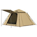 DesertFox テント ワンタッチ 3-4人用 4000mm耐水圧 テント 前室あり キャンプテント コンパクト軽軽量 撥水加工素材 自立式 二重層構造 4...