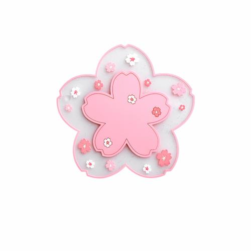 シリコンコースター 可愛い 桜コースター 桜 コースター 安定性 水切りマット 速乾 滑りにくい シンプル おしゃれ 桜コースター 花柄マグカップピンクコースター ドリンク コーヒー 鍋敷き 紅茶用 (桜色-直径約16cm)