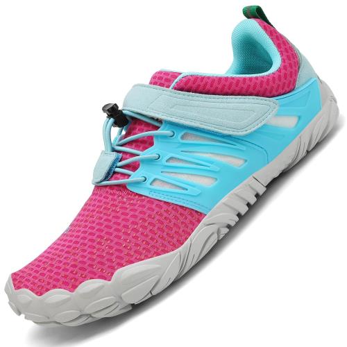 [SAGUARO] ベアフット フィットネスシューズ ジム トレーニング シューズ メンズ レディース 24.5 cm,ローズレッド