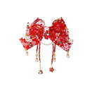 EZ PEACH 蝶結び 髪飾り リボン 袴 成人式 卒業式 ドライフラワー 和装 振袖 袴 ヘッドドレス 結婚式 七五三 誕生日 和風 女の子 子供 アクセサ...