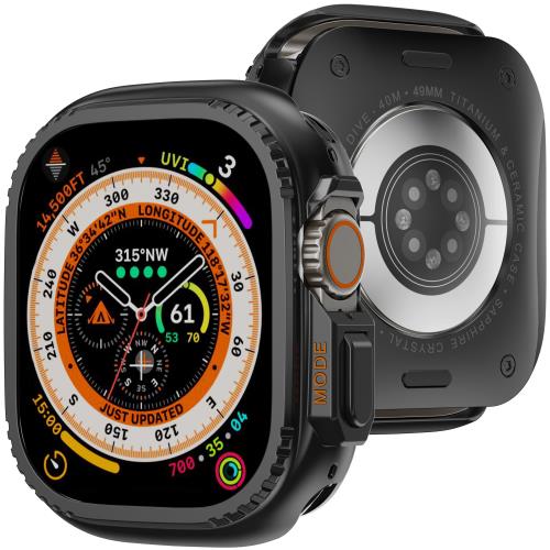 Zumyzu for アップルウォッチ カバー 49mm Apple Watch用 ケース Ultra Ultra2 ウルトラ あっぷるうぉっち メタルカバー ...