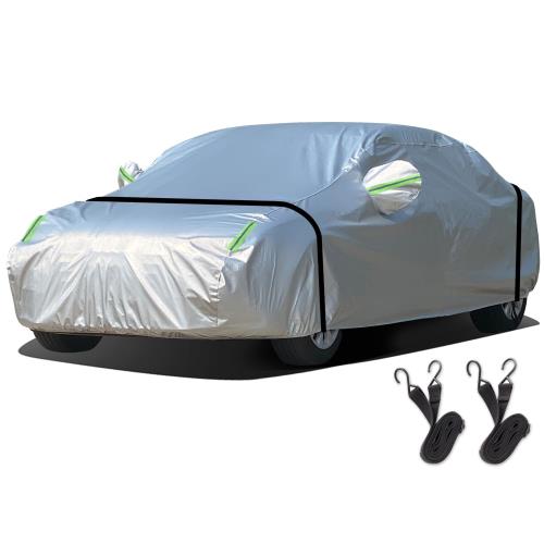 ANBEN 車カバー ボディカバー 210T 防水性アップ カーカバー 防水防塵防輻射 紫外線対策 黄砂対策 弾力な防風ロープ付き (自動車2M:415×170×150cm)