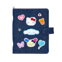 サンリオ(SANRIO) バインダー(デニムワッペン) サンリオキャラクターズ 6穴A6手帳サイズ カード収納 クリア2段ポケット 236420