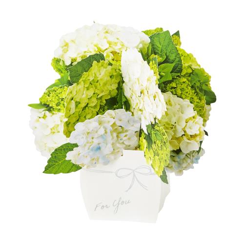 サンリオ(SANRIO) メッセージカード グリーティングカード 初夏 花瓶に白いアジサイ JES 8-5 484164