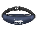 DesertFox ランニングポーチ 軽量 防水 揺れない ウエストポーチ iPhone スマホ対応 軽量 大容量 ウエストポーチ 防水 ランニング ポーチ 薄型 おしゃれ メンズ レディース XMY (紺色)