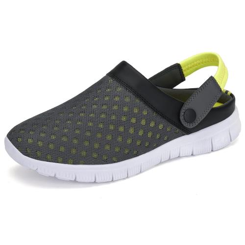 [Mishansha] サンダル メンズ レディース 2way メッシュ スリッパ 室内 ビーチ 職場 クロッグ サボ サンダル 通気性 滑り止め