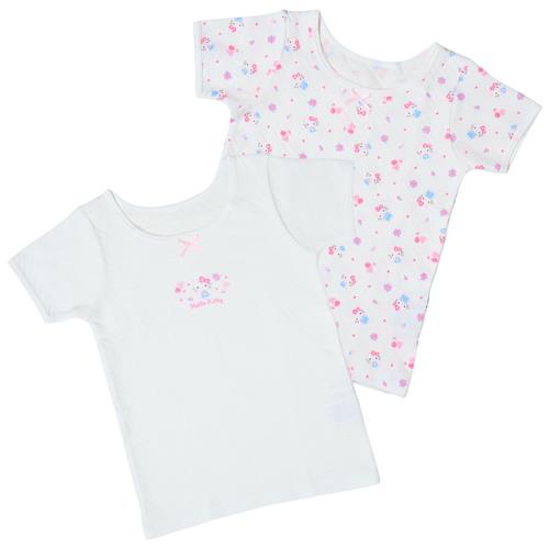 サンリオ(SANRIO) キッズキルト半袖肌着2枚セット ハローキティ 130cm 内側にお名前ネーム付き 211184