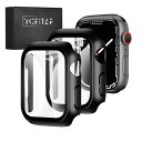 YOFITAR Apple Watch 用ケース2枚セット series9/8/7 45mm アップルウォッチ保護カバー ガラスフィルム 一体型 PC素材 全面...