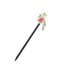 EZ PEACH 簪 かんざし シンプル おしゃれ 簪パーツ アクセサリーパーツ 髪留め 浴衣 卒業式 団子 髪飾り 一本挿し チャーム 和装 ヘアピン お団子ヘアー 披露宴 (花ヘ02)