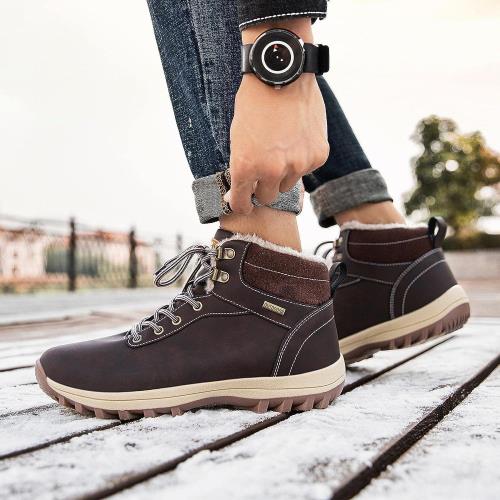 [Mishansha] ハイカット 裏起毛 防寒 防水 防滑 スノーブーツ 男女兼用 釣り 登山 キャンプ 冬 靴 スノーシューズ 27.0 cm,ブラウン40
