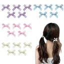 nalaina ヘアクリップ ヘアピン (4色 20個セット) 蝶結び リボン 髪留め 髪飾り レース ヘアアクセサリー おしゃれ 可愛い 結婚式 誕生日 発表会 成人式 卒業式 パーティー 花火大会 子供 レディース