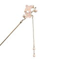 EZ PEACH 桜 花 パール ヘアピン ヘアクリップ 前髪 髪留め 髪飾り 和装 浴衣 和風 着物 ヘアアクセサリー (桜々04)