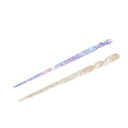 EZ PEACH べっ甲風 スティック かんざし ヘアスティック 一本挿し シンプル ヘアアクセサリー 浴衣 ゆかた (藤の花 + 真珠色)