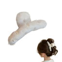 EZ PEACH バンスクリップ ヘアクリップ 大きめ 無地 ふわふわ 可愛い 毛玉ガールズヘアクリ ップバレッタヘアアクセサリー ヘアクリップ ふわふわ 可愛...