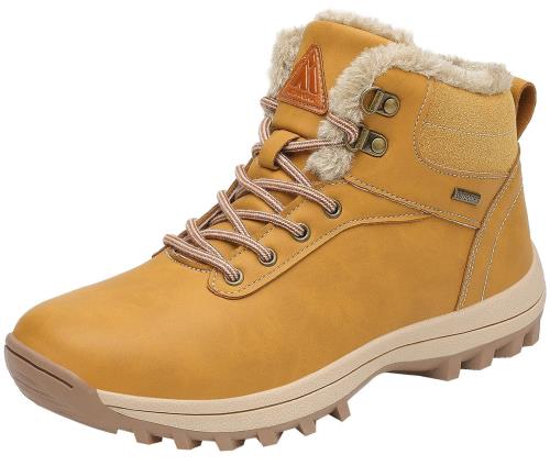 [Mishansha] スノーブーツ メンズ レディース 防寒 防水 冬靴 ボア 防滑 厚底 防寒靴 軽量 登山靴 トレッキング ハイキング 雪靴 保温, イエロー, 26.0 cm