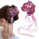 nalaina ヘアクリップ 大きめ ヘアクリップ 髪飾り フリル リボン 髪留め クリップ シンプル ヘアアクセサリー 花卉 髪を固定する しゃしん パーティ...