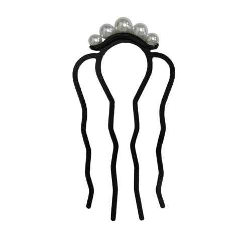 EZ PEACH 髪飾り パール ヘアコーム DE 夜会巻き らくちん かんたん ヘアアレンジ 初心者の方にお勧め 簡単ヘ 盛り髪 コーム 和装 普段使い 披露...