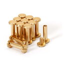 シカゴスクリュー 12個入り 8×4×15mm 真鍮組ネジ コンチョ バッグ ベルト 底びょう リベット スタッズ パーツ 鋲 リベット スタッド ネジ式 レザークラフト DIY ハンドメイド パーツ