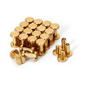 シカゴスクリュー 20個入り 8×4×8mm 真鍮組ネジ コンチョ バッグ ベルト 底びょう リベット スタッズ パーツ 鋲 リベット スタッド ネジ式 レザークラフト DIY ハンドメイド パーツ