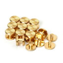 シカゴスクリュー 12個入り 10×4×4mm 真鍮組ネジ コンチョ バッグ ベルト 底びょう リベット スタッズ パーツ 鋲 リベット スタッド ネジ式 レザークラフト DIY ハンドメイド パーツ