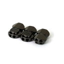 コードストッパー 2穴 4mm 6個入り コードロック 紐止 靴紐 留め具 ドローコード ストッパ ストラップ パラコード 帽子用あごひも コードロック 手作り 留め具 材料 素材 パーツ DIY 手芸 ハンドメイド材料 88QH