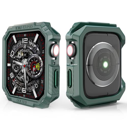 BUITFOU Apple Watch ケース 40mm アップルウォッチ TPU 保護ケース Series SE 2/SE/6/5/4 対応「メカニカルさ」カーボンろう付けパターン TPU素材 落下 衝撃 吸収 すり傷 防止 耐衝撃 米軍 MIL規格（40mm,グリーン)(2)
