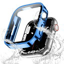 TOORQR 対応 Apple Watch ケース アップルウォッチ カバー Series SE2/SE/6/5/4 40mm 防水・防塵 Apple Watch カバー 3D直角エッジデザイン 日本旭硝子材 PC素材 軽量 指紋防止 傷防止 装着簡単(Series SE2/SE/6/5/4,40mm,光沢のブルー)(2)